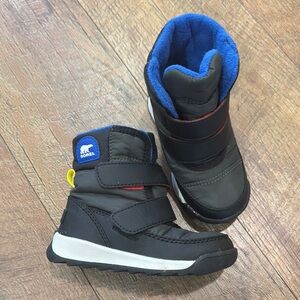 Sorel Kids' Black and Blue Snow Boots